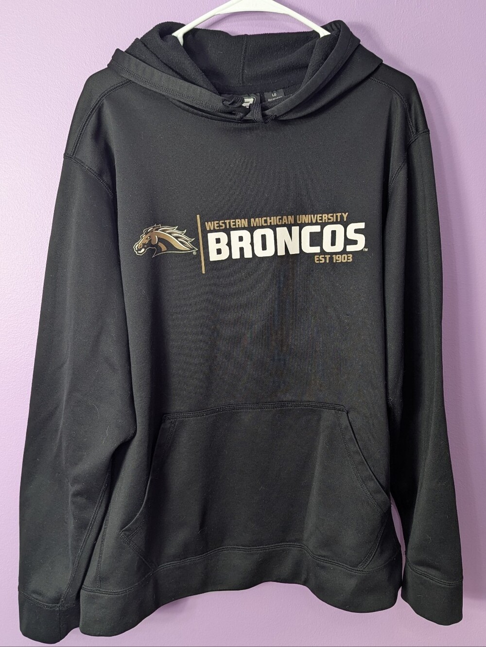 WMU Western Michigan Broncos Hoodie Pullover Large